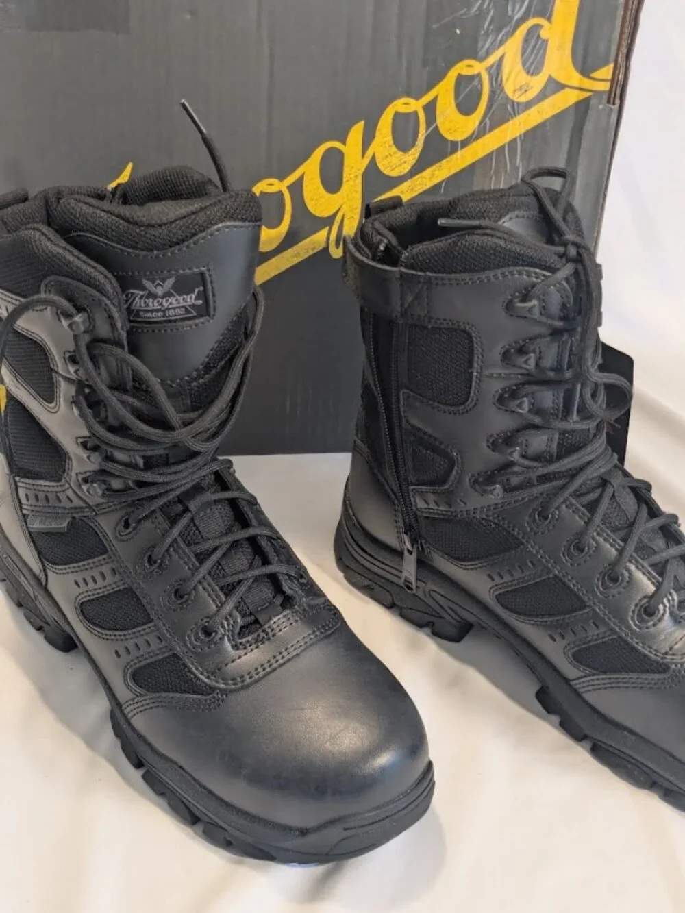 Thorogood Men 7.5 XW 804‑6191 Waterproof Composite Toe Tactical Side Zip Boots